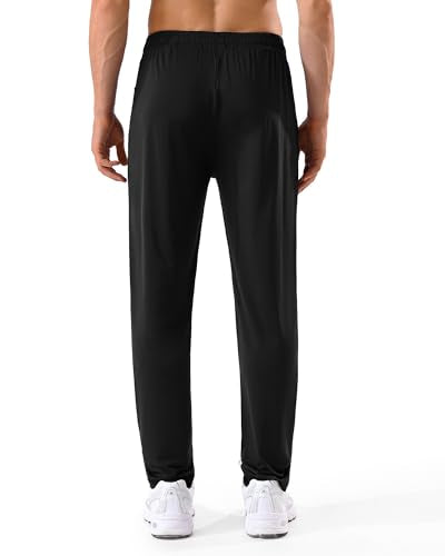 MSGD 5 Pack Men's Sweatpants with Zipper Pockets Stretch Lightweight Athletic Track Activewear Pants for Men Joggers
