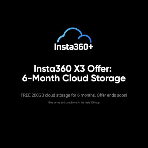 Insta360 X3 - Waterproof 360 Action Camera with 1/2" 48MP Sensors, 5.7K 360 Active HDR Video, 72MP 360 Photo, 4K Single-Le...