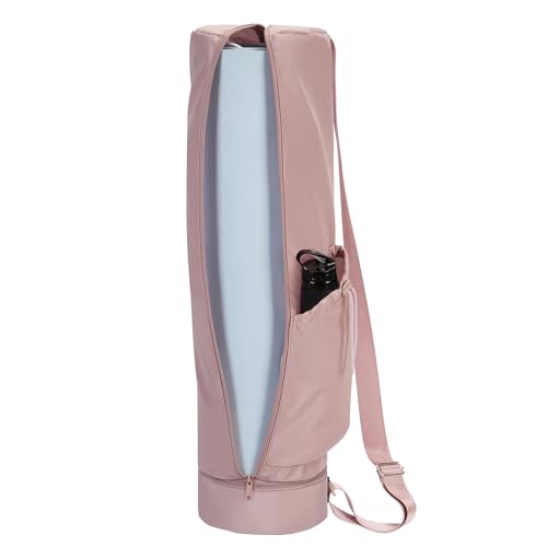 sportsnew Yoga Mat Bag, Full Zip Cargo Yoga Mat Carrier Bag with Drawstring Water Bottle Pocket and Bottom Wet Pocket, Exe...