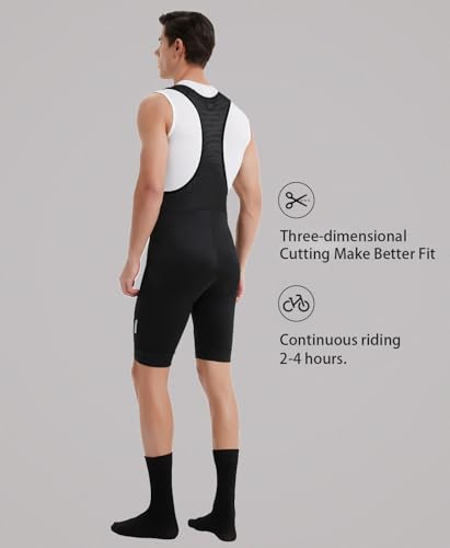 qualidyne Men's Cycling Bib Shorts 4D Padded Breathable Road Bike Bibs Biking Bicycle Shorts