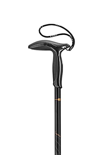 LEKI Legend Black Carbon Adjustable Lightweight Walking Pole (Single) for Trekking & Hiking