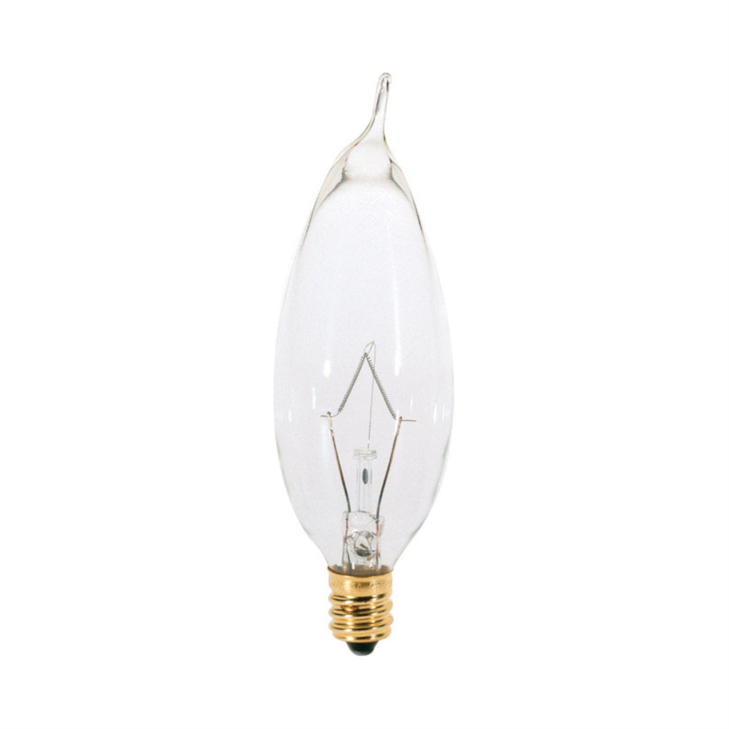 Satco 25W Candelabra Base Clear Light Bulb, 120V, Glass, Model S3774, Pack