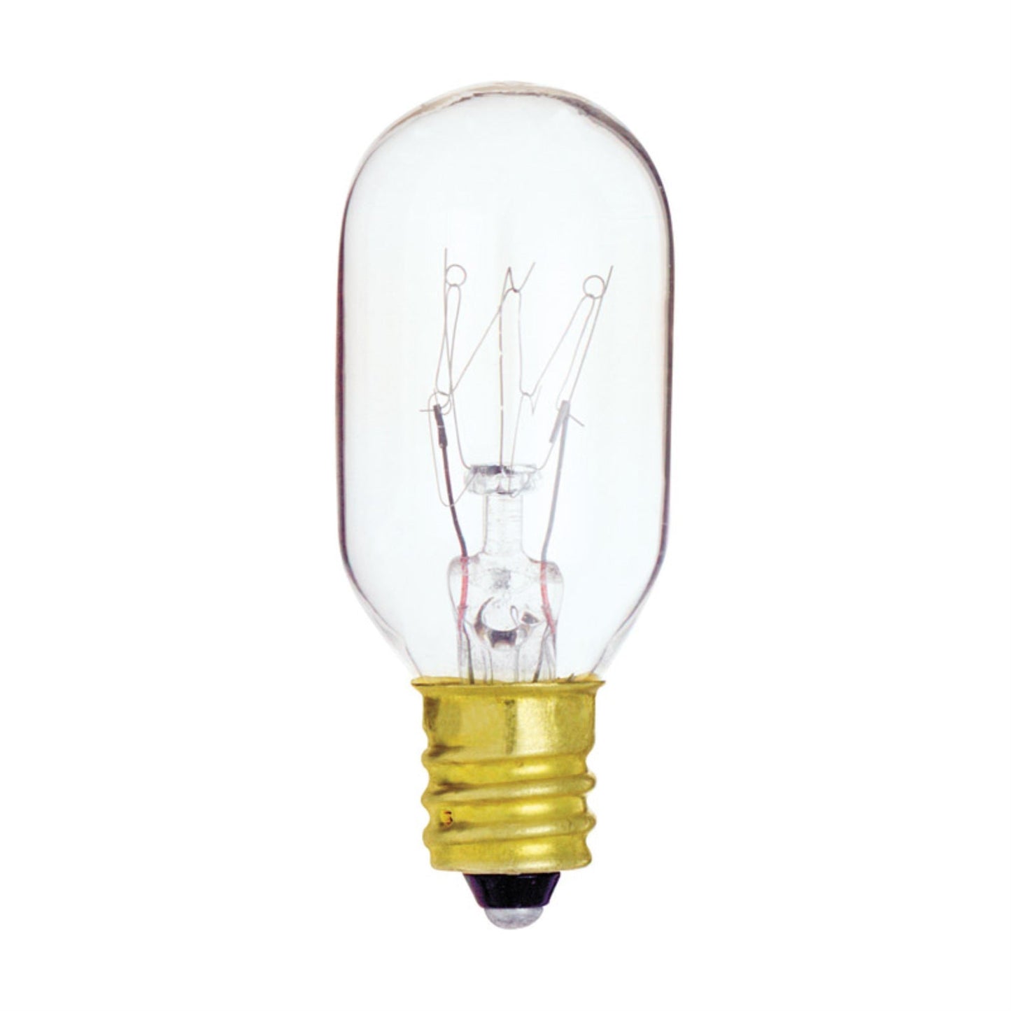 Satco S4718 15-Watt T7 Candelabra Base Light Bulb, Clear Glass, Pack Of 1