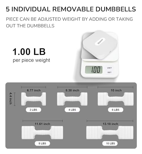 16LBS/20LBS Dumbbells Sets Adjustable Dumbbell Set Hand Weights for Women Men Free Weights Dumbbells Set Exercise Fitness ...