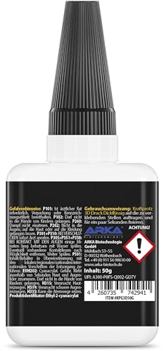 3D Printer Superglue Gel for PLA, ABS, PETG, TPU & Nylon – 1.76 oz XXL – No-Drip, Extra Strong & Waterproof – Precision Tip for Repairs, Supports & Vertical Surfaces – KRAFTPROTZ