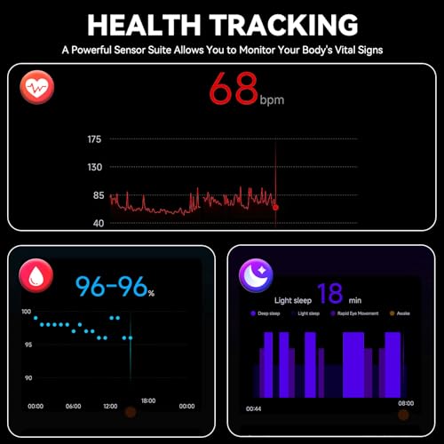 Osawalla 2026 Latest Screenless Fitness Tracker Band, Activity & Sleep Tracking Wearable with App Sync, Lightweight Waterp...