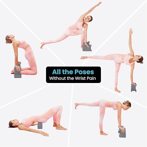 Ergo Yoga Blocks, Relieve Wrist Pain, Improve Comfort and Grip, Contoured Design, Pilates Exercise Balance & Stretching
