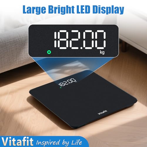 Vitafit Smart Digital Bathroom Scale for Body Weight, High Precision Assured by Weight Scale Professional Factory Since 20...
