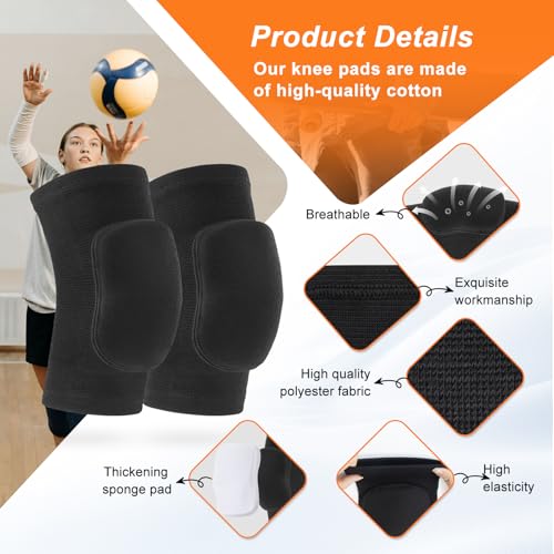 HISFFOG Volleyball Knee Pads for Dancers, Soft Breathable Knee Pads for Men Women Younth Girls Kids Knees Protective, Knee...