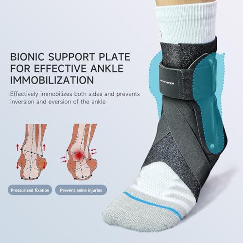 Hocafer Right Ankle Brace for Women & Men - Ankle Support Sprained Ankle Brace for Achilles,Tendon,Sprain,Injury Recovery,...