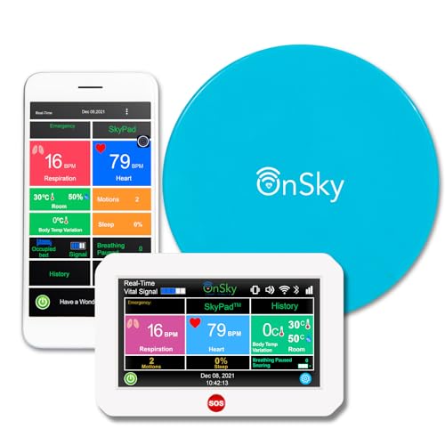 SkyPad FDA-Cleared Contact-Free Heart & Breathing & Sleep Apnea & Seizure Monitor, Adult & Children Home Health Care - Sen...