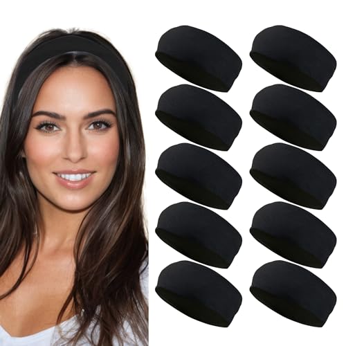 Styla Hair Headbands for Women Stretch Fashion Head Bands 10 Pack Non-Slip Head Wraps Great for Spa, Sports, Yoga, Pilate...