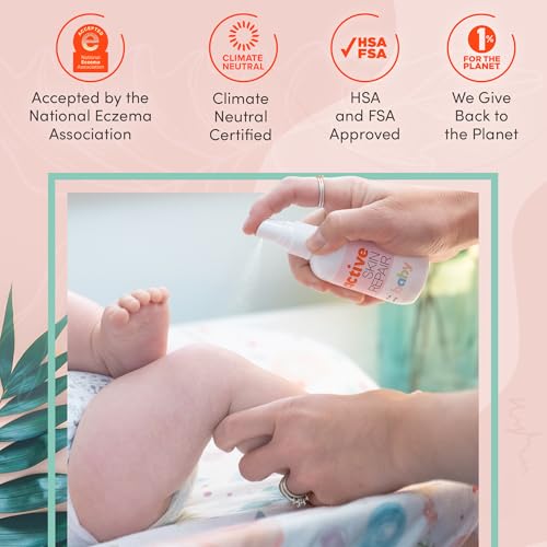 Active Skin Repair Natural, Non-Toxic, No Sting Baby Spray First Aid Safe For Use on Diaper Rash, Baby Acne, Eczema, Cuts,...