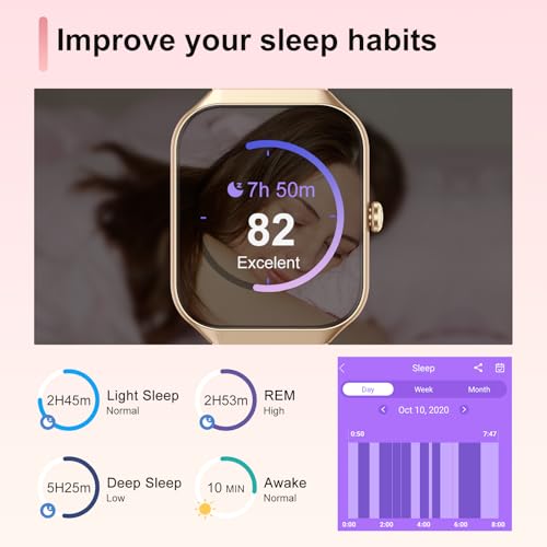 Smart Watch for Men Women Answer/Make Calls, 1.96" HD Fitness Watch with Heart Rate Monitor Sleep Monitor, 113+ Sports Act...