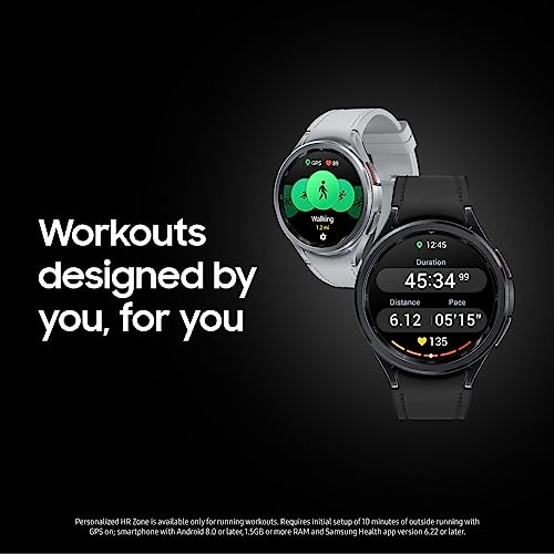 Samsung Galaxy Watch 6 Classic 47mm LTE Smartwatch, Rotating Bezel, Fitness Tracker, Personalized HR Zones, Advanced Sleep...