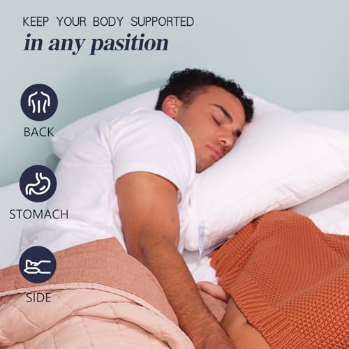 Nuzzle Cooling Adjustable Pillow for Side Sleepers, Luxury Standard Size Bed Pillow Hotel Collection - Best Adjust Height ...