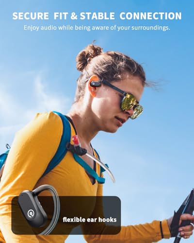 CXK Open Ear Headphones Bluetooth 5.4 Bone Conduction Headphones, True Wireless Earbuds with 60Hrs Stereo Sound, 0.27oz Li...