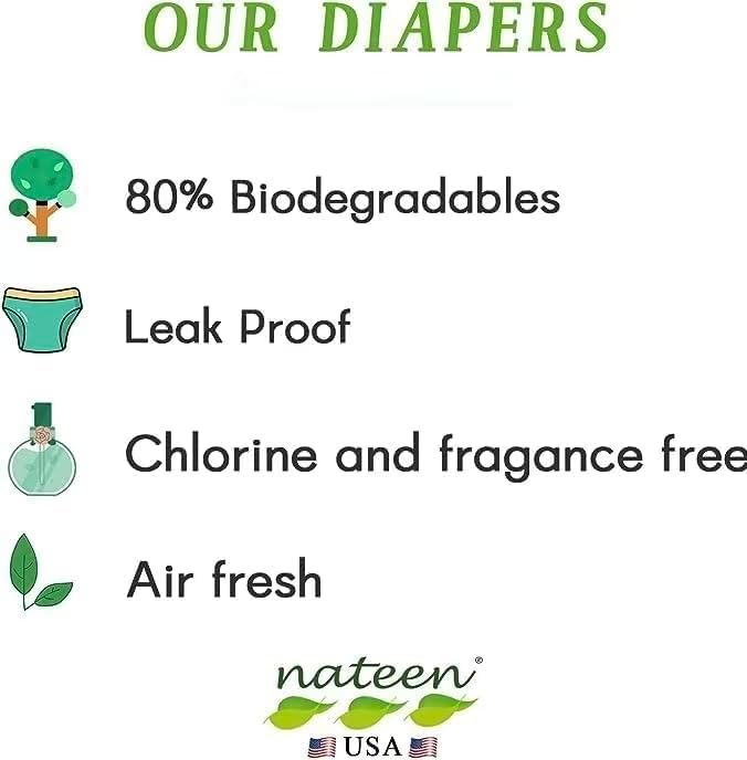 Nateen Combi Plus Adult Diapers with Tabs for Women and Men, Extra Absorbency Disposable Incontinence Briefs, Leakproof and Skin-Friendly Incontinence Underwear.Extra-Large, 80Count