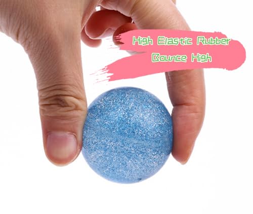 Kikeep Large Bouncy Ball 45mm for Kids Glitter Bounce Balls Party Favors Super Bouncy Balls Gift for Kids Rubber Super Bou...