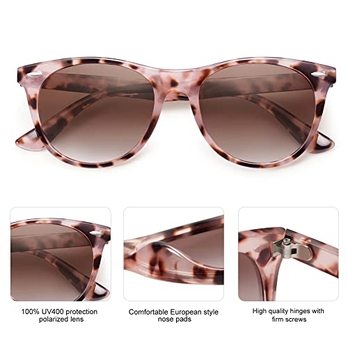 SOJOS Classic Polarized Sunglasses for Women Men Small UV400 Lenses SJ2076