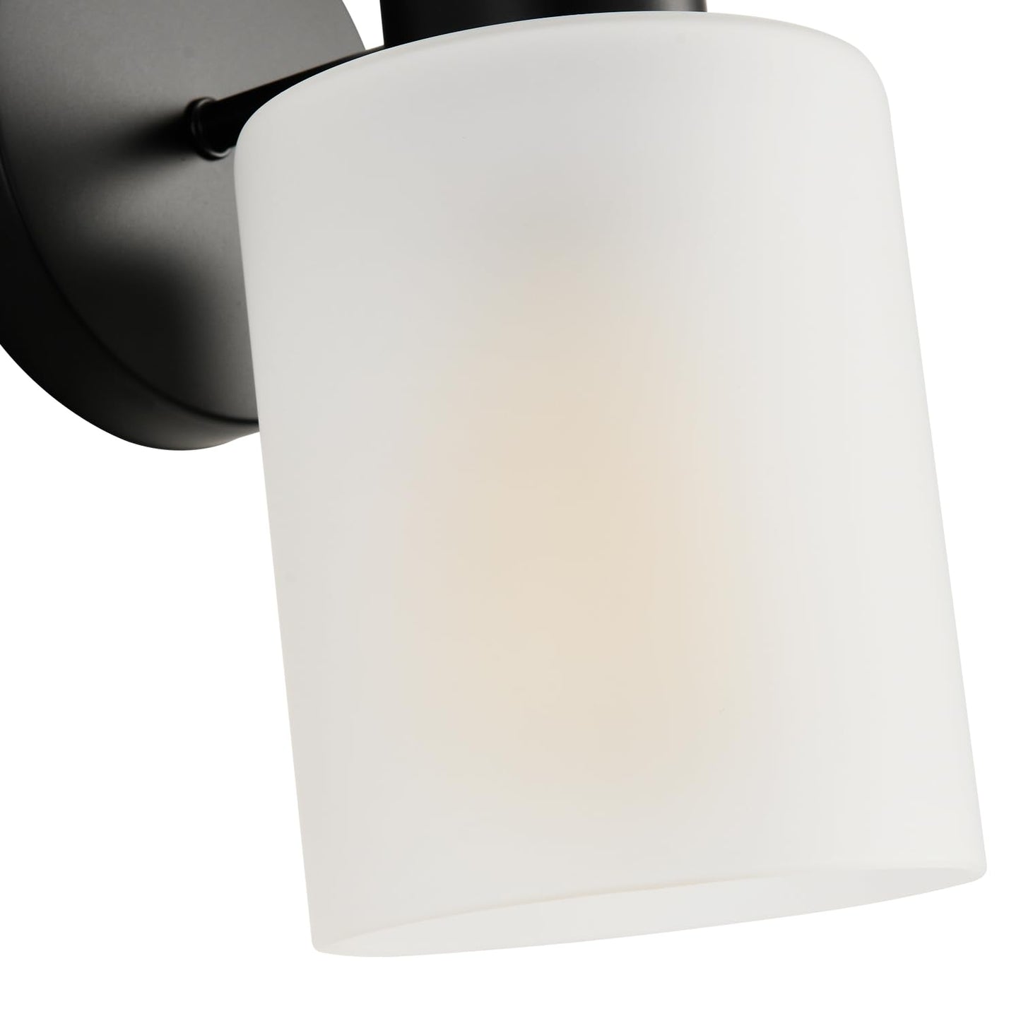 KENMI Metal Wall Sconce with Clear Glass Shade, Modern Bathroom Vanity Light, 1 Pack, Matte Black, Model W12W