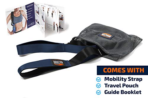 Brazyn Mobility Stretching Strap | Multi-Functional 12-Loop Strap for Stretching, Yoga, Physical Therapy, Pilates, Dance a...