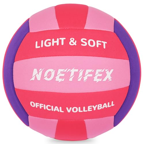 Noetifex Soft Volleyball-Super Soft Fabric Light Volleyball for Indoor Practice Safe and Quiet Kids Youth Beginners House ...