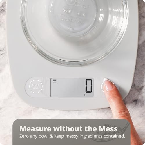 Greater Goods Food Scale - Digital Kitchen Scale, 1g Precision, Easy-Tare & Quick Conversion, Slim Compact Design, Durable...