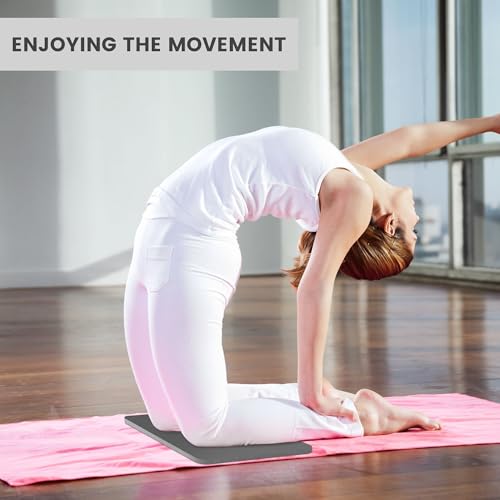Yoga Knee Pad Cushion 0.8inch (20mm) Thick Yoga Mat with Carrier Strap for Pain Free Knees, Elbows, Wrists and Back, Worko...