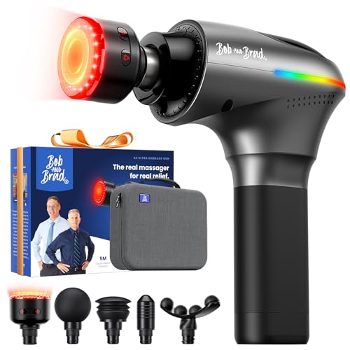 BOB AND BRAD A2 Ultra Massage Gun with Red Light Infrared Heat Head, FSA Eligible/HSA Eligible, Pro Percussion Massage Gun...