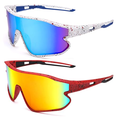 GLARDEFE Kids Baseball Sunglasses - Youth Baseball Sunglasses for Boys Girls - Sports Softball Shades Age 6-14