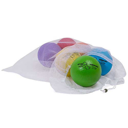 Champion Sports Rhino Skin Dodgeball Set – 6 Soft Foam Dodgeballs with Tear-Resistant Coating, Grip Surface, Low Bounce, M...