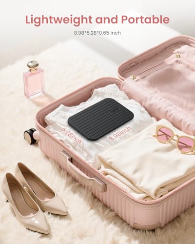 RENPHO Portable Rechargeable Scale for Body Weight, Travel Weight Scale with Travel Makeup Mirror, Slide-Out LED Display, ...