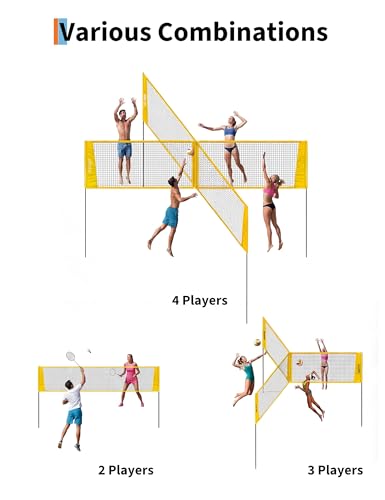GarveePortable 32FT Volleyball Net Set