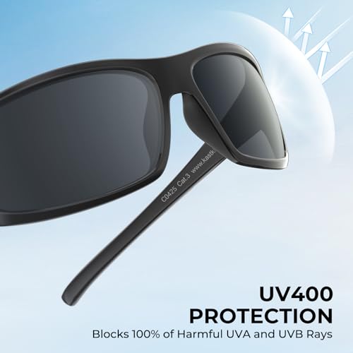 KastKing Kateel Polarized Sport Sunglasses for Men and Women, Ideal for Driving Fishing Cycling and Running,UV Protection