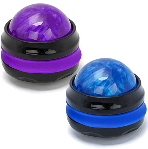 Coolrunner Massage Ball, Manual Roller Massager, 2-Pack Handheld Self Massage Therapy and Relax Full Body Tools for Sore M...