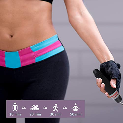 Benvo Weighted Ropeless Jump Rope Cordless Speed Rope Skipping Rope for Double Unders, Exercise, WOD, Boxing, MMA Beachbod...