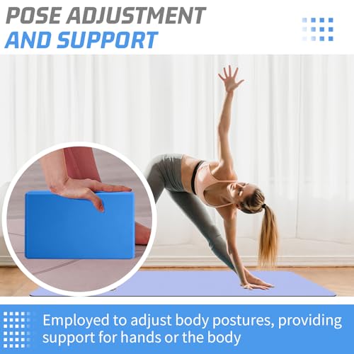 2025 Yoga Blocks 2 Pack, EVA Foam Yoga Block Supportive Latex-Free, Non-Slip Exercise Blocks, Yoga Accessories for Pilate...
