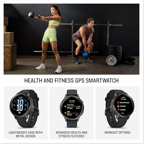 Garmin Venu 4, 41mm, Advanced Fitness Tracker GPS Smartwatch, 1.2" AMOLED Display, Built-in Flashlight, 10 Days of Battery...
