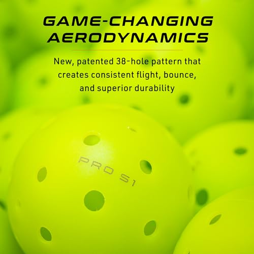 Selkirk Sport Pro S1 Ball | Crack-Resistant | 38 Hole Outdoor Pickleball Balls | USAPA Approved Pickle Ball for Tournament...