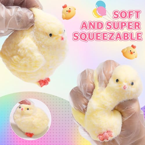 6Pcs Big Taba Squishy Fidget Toys-3.15in, Handmade Ultra Soft Chick Taba Squishy Kit, Cute Fidget Toys Silicone Squeeze To...