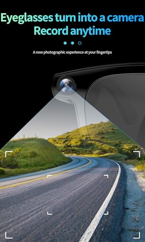 Omuotaut AI Smart Bluetooth Glasses with 800W Pixels Camera, 2K HD Photo and Video Recording, Translation, Meeting Recordi...