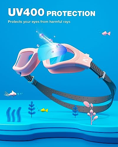 ZIONOR Kids Swim Goggles, G1MINI SE Anti-fog Swimming Goggles for Kid Child 6-14