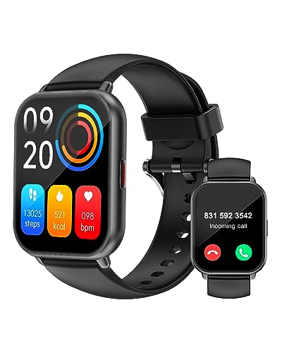 RUIMEN Smart Watches for Men Women (Answer/Make Calls, 2 Bands Included), 1.8" Smartwatch for iOS/Android Phones, Fitness ...