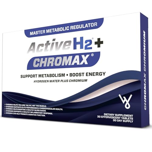 Active H2+ Chromax – Hydrogen Water Tablets with Chromium – Supports Metabolism and Energy – Molecular Hydrogen and Chromi...