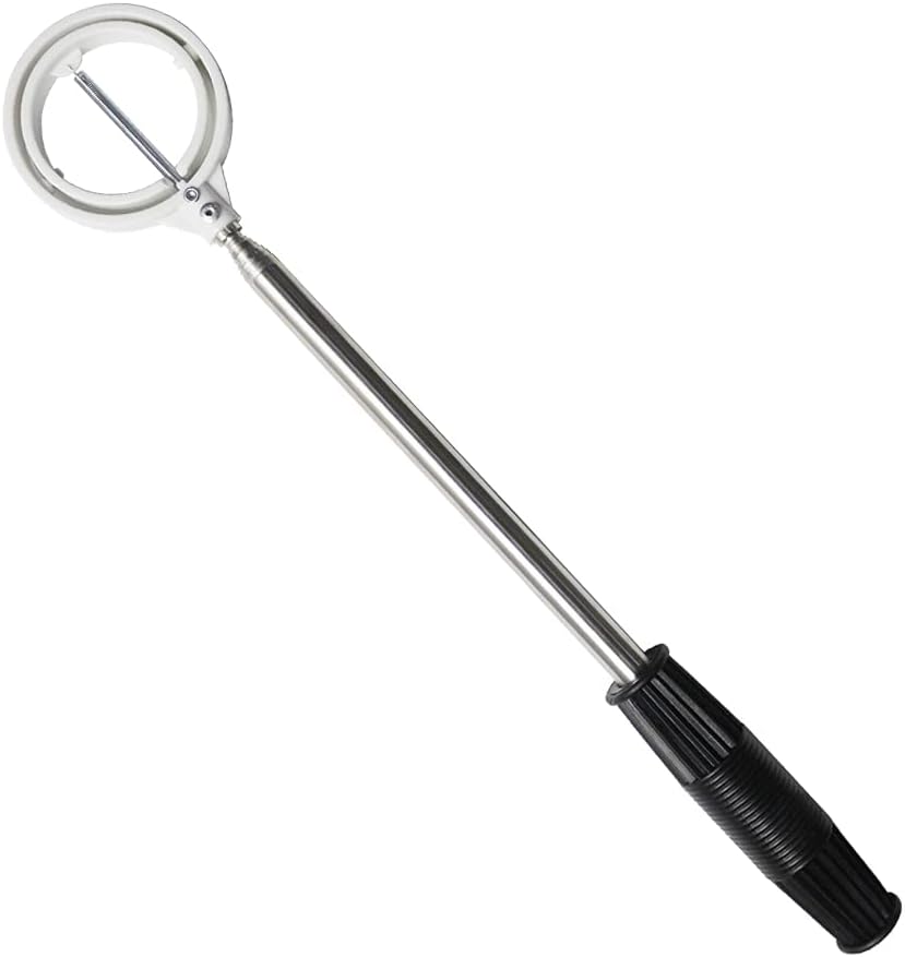 Golf Ball Retriever Or Pick Up Tool with Automatic Extendable, Stainless for Water Bush White Yellow 2 Colors Gift for Golfer