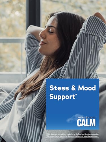 Natural Vitality Calm Ashwagandha + Magnesium Glycinate Capsules | Support for Occasional Stress & Anxiety | Gluten Free S...