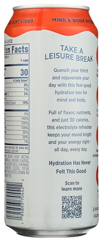 Leisure Hydration, Refresher Electrolyte Tropical Mango, 16 Fl Oz