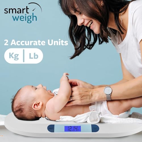 Smart Weigh Digital Baby & Pet Scale – Infant and Small Animal Weighing Scale for Newborns, Puppies & Cats – 44 lb Capacit...