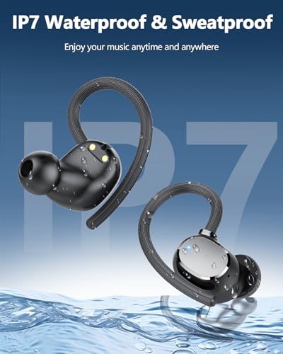 Ear Buds Wireless Bluetooth Earbuds Sport 2026 New Bluetooth 5.3 Headphones with LED Display 128H Playtime Powerful Bass O...